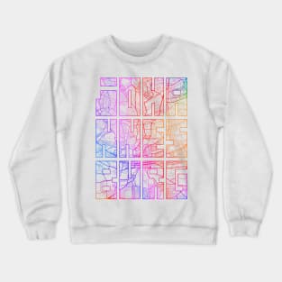 Johannesburg, South Africa City Map Typography - Colorful Crewneck Sweatshirt